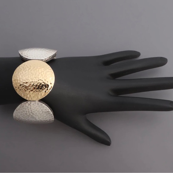 John Hardy Jewelry - John Hardy XL Silver & 18k Yellow Gold Palu Dot Cuff Bracelet